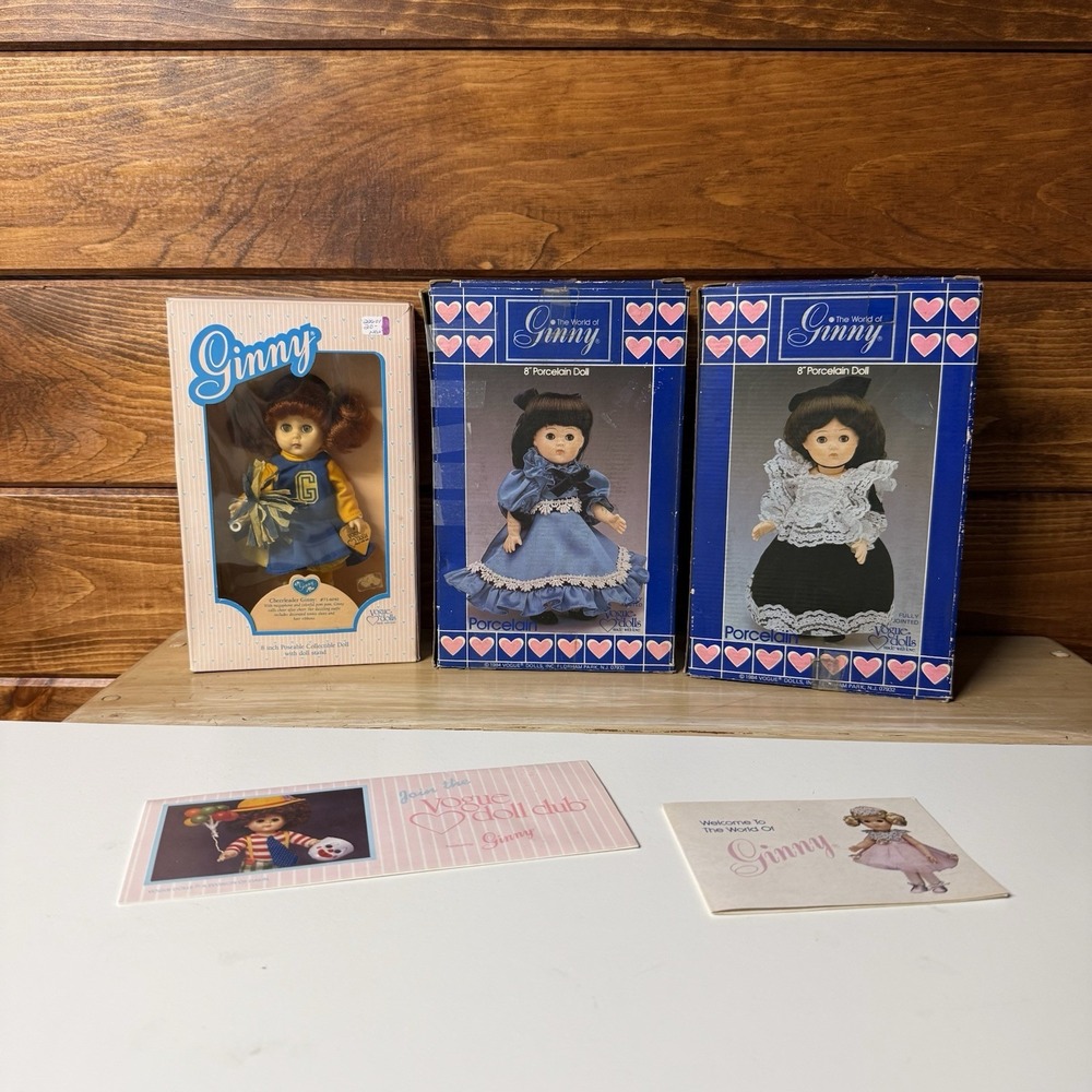 Vintage 1980s Vogue Ginny Doll Lot Cheerleader NIB